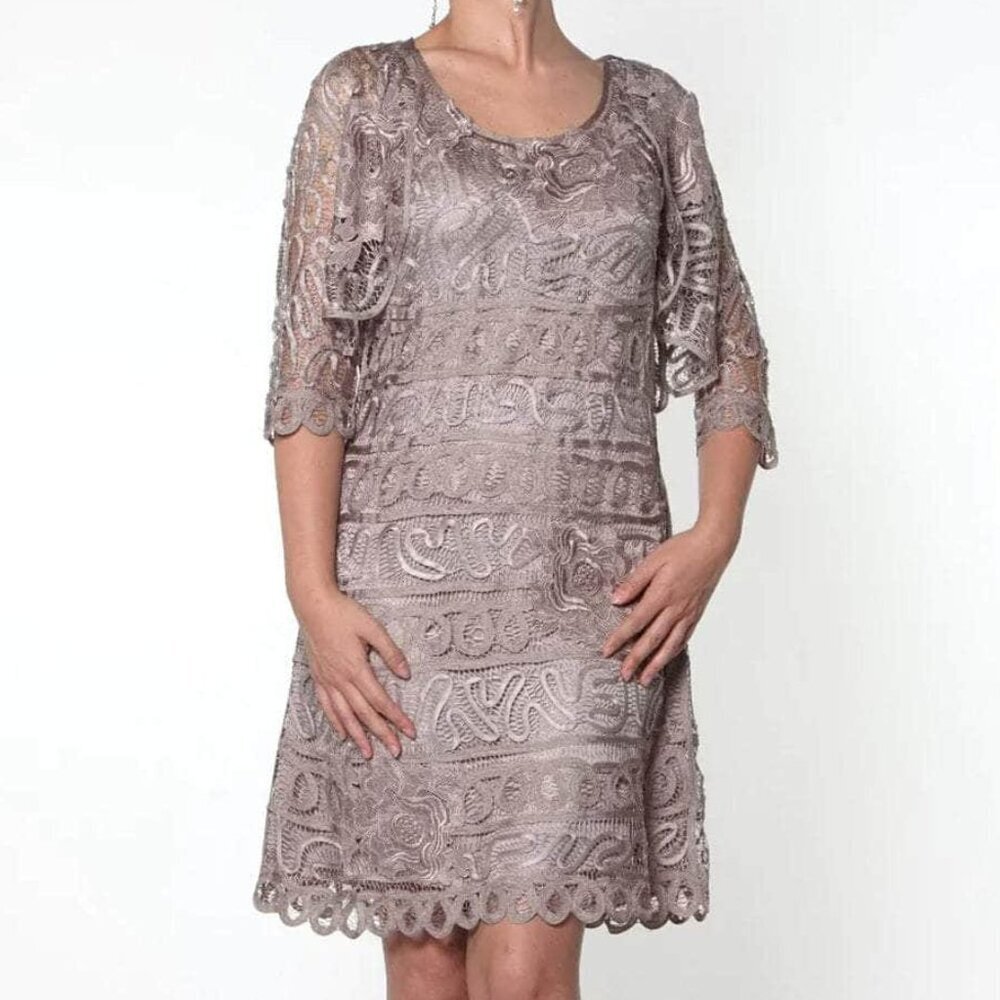 SALE NWT Soulmates D7186 Silk/Polyester Blend Semi Formal Dress Black Size S